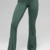 Alo Softsculpt 7/8 Katlanabilir Geniş Paça Tayt - Clover Green