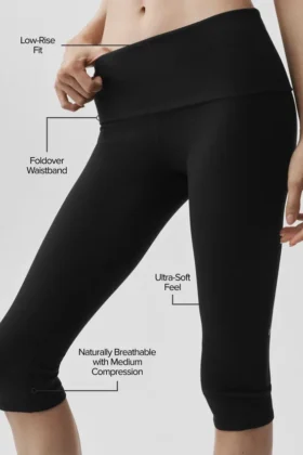 Alo Softsculpt Alçak Bel Katlamalı Kapri – Siyah