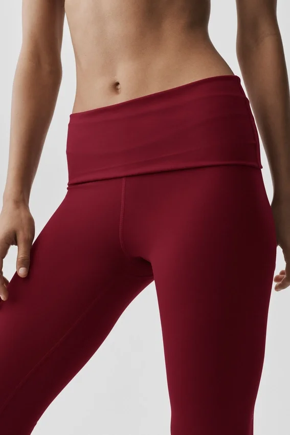 Alo Softsculpt Alçak Bel Katlamalı Kapri - Summer Romance Red