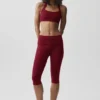 Alo Softsculpt Alçak Bel Katlamalı Kapri - Summer Romance Red