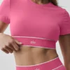 Alo Softsculpt Amp It up Kısa Kollu Sütyen - Paradise Pink