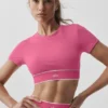 Alo Softsculpt Amp It up Kısa Kollu Sütyen - Paradise Pink