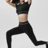 Alo Softsculpt Amp It Up Kısa Kollu Sütyen - Siyah