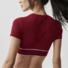 Alo Softsculpt Amp It up Kısa Kollu Sütyen - Summer Romance Red