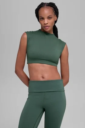 Alo Softsculpt Capped Out Kısa Kollu – Clover Green