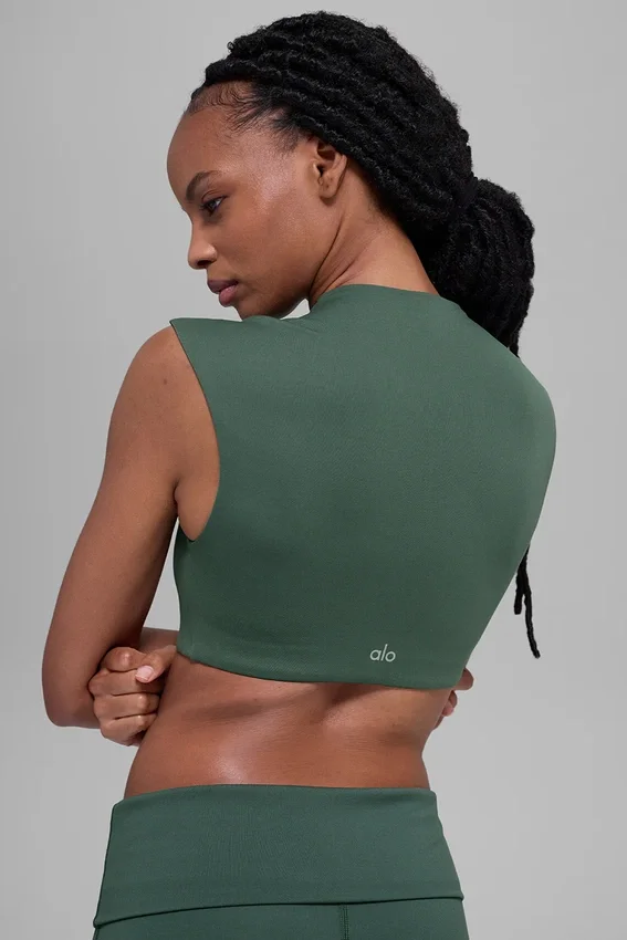 Alo Softsculpt Capped Out Kısa Kollu - Clover Green