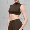 Alo Softsculpt Capped Out Kısa Kollu - Espresso