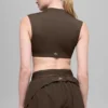 Alo Softsculpt Capped Out Kısa Kollu - Espresso