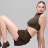Alo Softsculpt Capped Out Kısa Kollu - Espresso