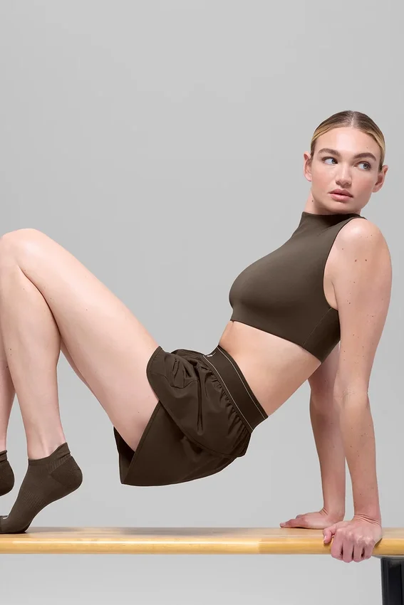 Alo Softsculpt Capped Out Kısa Kollu - Espresso