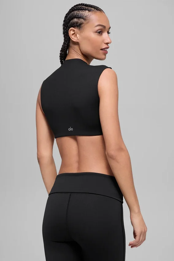 Alo Softsculpt Capped Out Kısa Kollu Tişört - Siyah