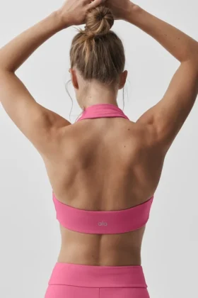 Alo Softsculpt Feel the Heat Halter Sütyen – Paradise Pink