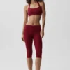 Alo Softsculpt Feel the Heat Halter Sütyen - Summer Romance Red