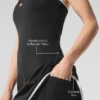 Alo Softsculpt Halter Tenis Elbisesi - Siyah/Beyaz