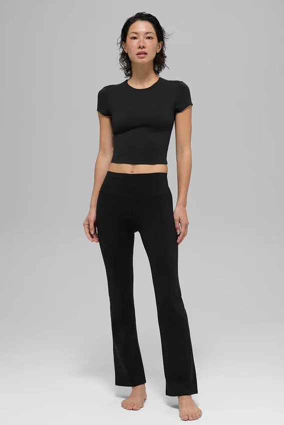 Alo Softsculpt High-Waist 7/8 Bootcut Tayt - Siyah