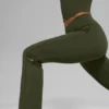 Alo Softsculpt High-Waist 7/8 Bootcut Tayt - Zeytin Yeşili