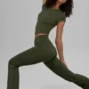Alo Softsculpt High-Waist 7/8 Bootcut Tayt - Zeytin Yeşili
