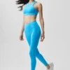 Alo Softsculpt High-Waist 7/8 Superset Tayt - Gök Mavisi