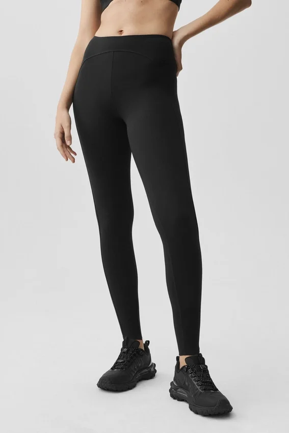 Alo Softsculpt High-Waist 7/8 Superset Tayt - Siyah