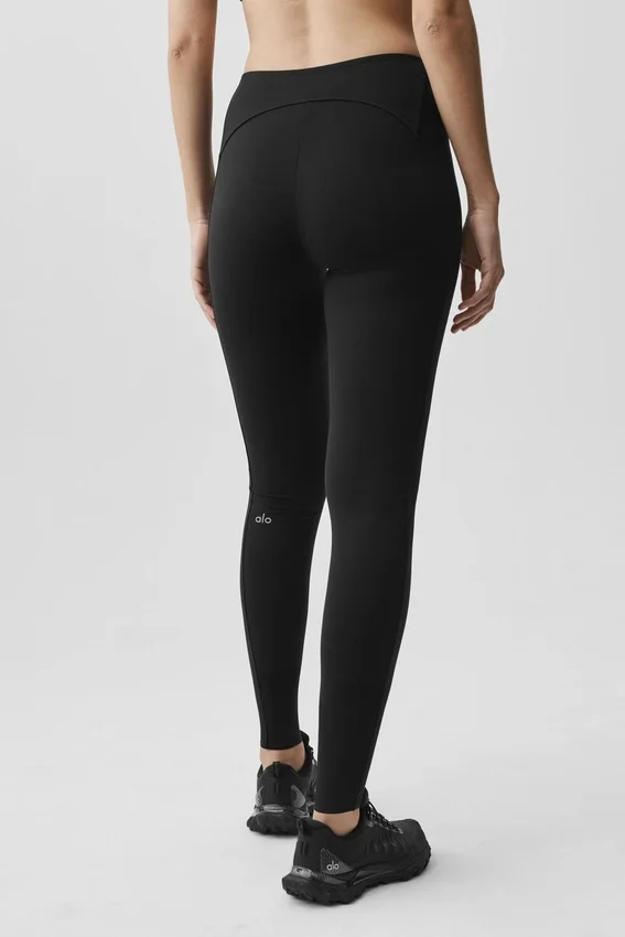 Alo Softsculpt High-Waist 7/8 Superset Tayt - Siyah