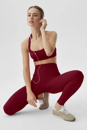Alo Softsculpt High-Waist 7/8 Tayt – Summer Romance Kırmızı