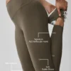 Alo Softsculpt High-Waist 7/8 Tayt - Zeytin Ağacı