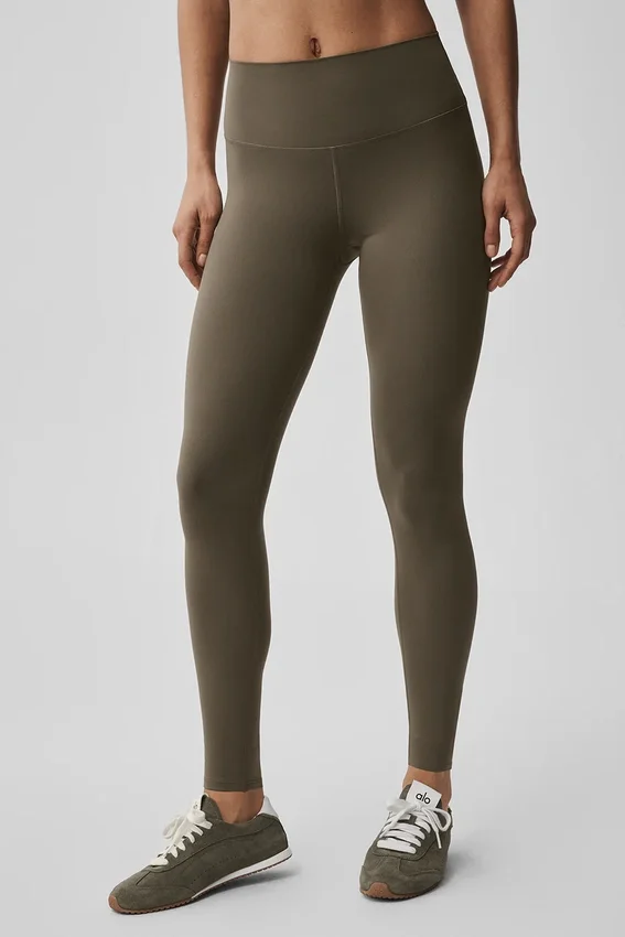 Alo Softsculpt High-Waist 7/8 Tayt - Zeytin Ağacı
