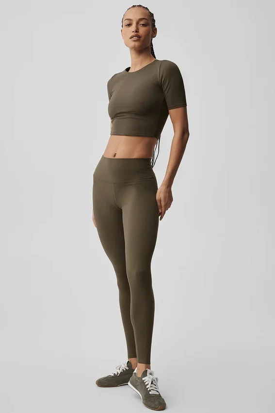 Alo Softsculpt High-Waist 7/8 Tayt - Zeytin Ağacı