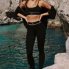 Alo Softsculpt High-Waist Amp It Up Taytlar - Siyah