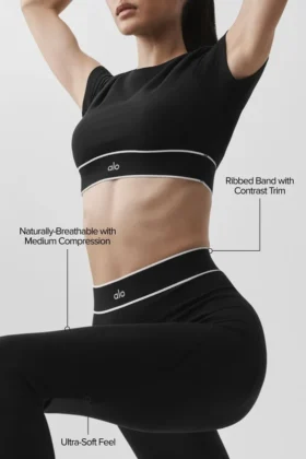 Alo Softsculpt High-Waist Amp It Up Taytlar – Siyah