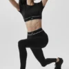 Alo Softsculpt High-Waist Amp It Up Taytlar - Siyah