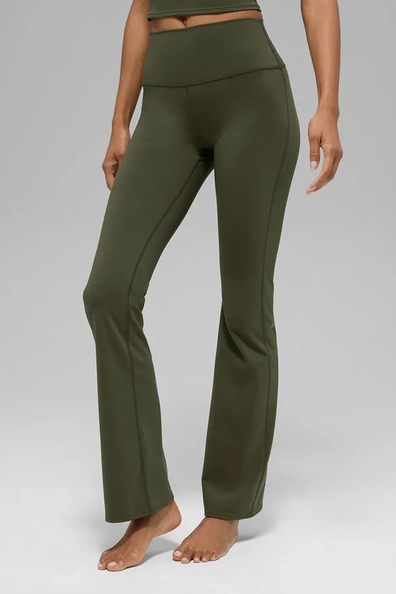 Alo Softsculpt High-Waist Bootcut Tayt - Zeytin Yeşili