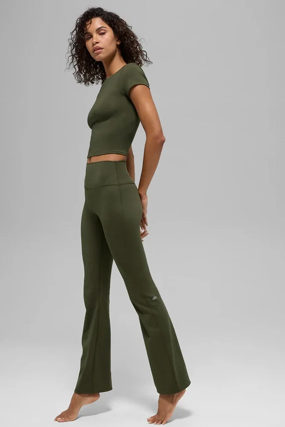 Alo Softsculpt High-Waist Bootcut Tayt - Zeytin Yeşili