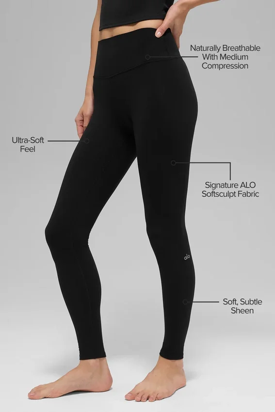 Alo Softsculpt High-Waist Tayt - Siyah