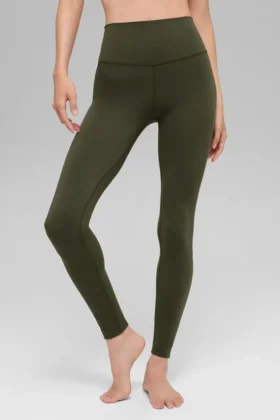 Alo Softsculpt High-Waist Tayt - Yeşil Zeytin