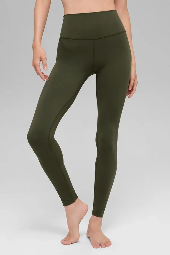 Alo Softsculpt High-Waist Tayt - Yeşil Zeytin