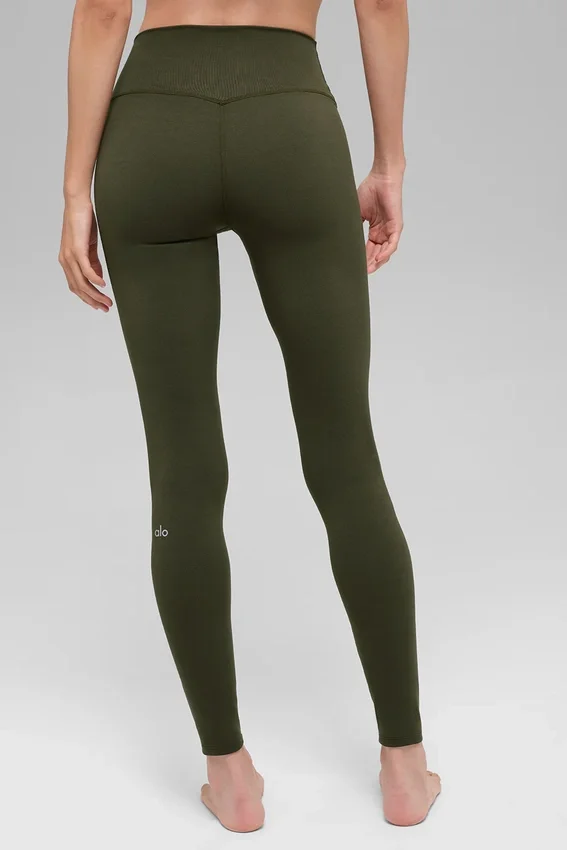 Alo Softsculpt High-Waist Tayt - Yeşil Zeytin