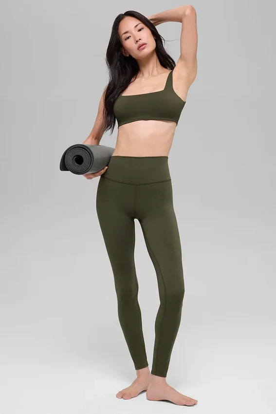 Alo Softsculpt High-Waist Tayt - Yeşil Zeytin