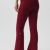 Alo Softsculpt Katlamalı Geniş Paça Tayt - Yaz Romantizmi Kırmızısı