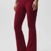Alo Softsculpt Katlamalı Geniş Paça Tayt - Yaz Romantizmi Kırmızısı