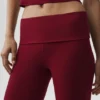 Alo Softsculpt Katlamalı Geniş Paça Tayt - Yaz Romantizmi Kırmızısı