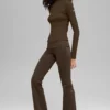 Alo Softsculpt Katlanabilir Geniş Paça Tayt - Espresso