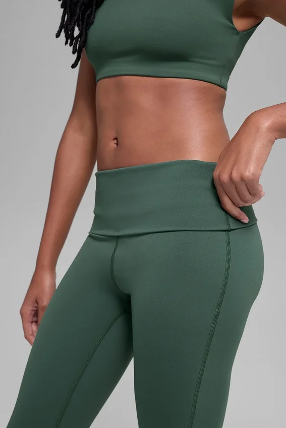 Alo Softsculpt Katlanabilir Geniş Paça Tayt - Yonca Yeşili