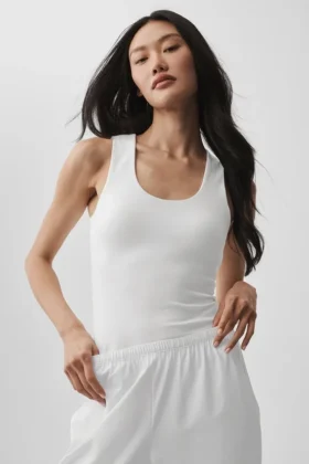 Alo Softsculpt No Nonsense Sütyenli Tank - Beyaz