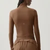 Alo Softsculpt Precision 1/4 Fermuarlı Uzun Kollu - Güneşten Öpülmüş Kahverengi