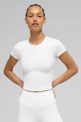 Alo Softsculpt Precision Kısa Kollu Üst - Beyaz