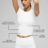 Alo Softsculpt Precision Kısa Kollu Üst - Beyaz