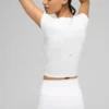 Alo Softsculpt Precision Kısa Kollu Üst - Beyaz