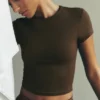 Alo Softsculpt Precision Kısa Kollu Üst - Espresso