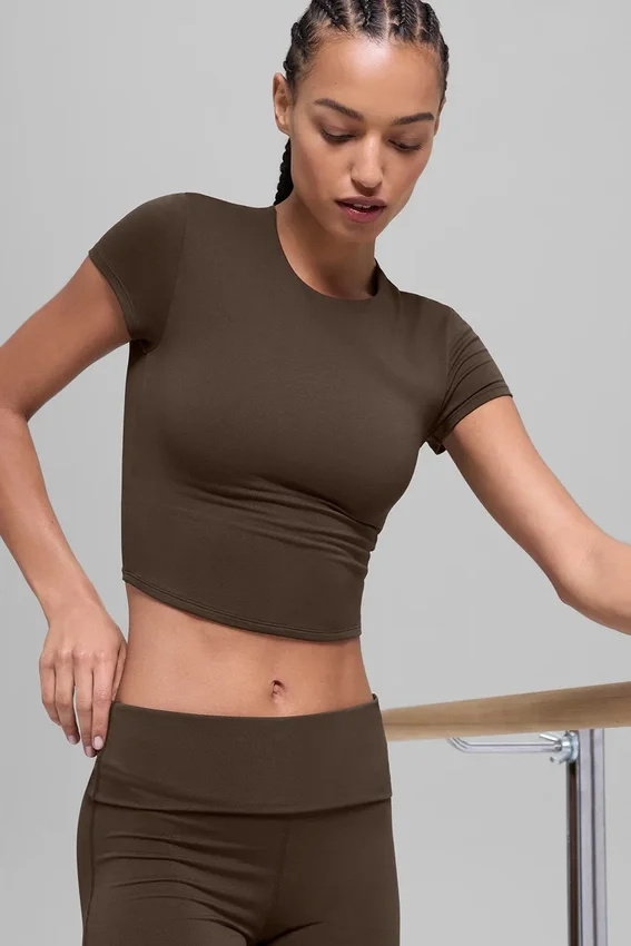 Alo Softsculpt Precision Kısa Kollu Üst - Espresso